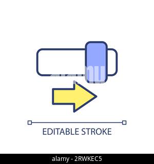 2D thin linear colorful enable voice search simple icon Stock Vector