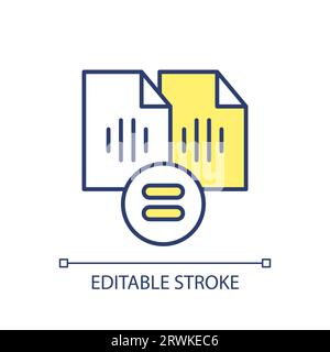 2D thin linear colorful voice cloning simple icon Stock Vector