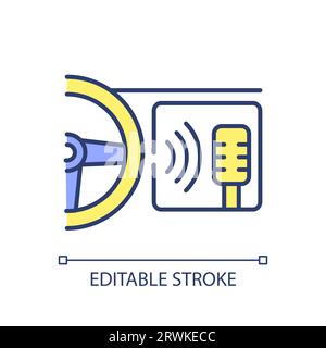 2D thin linear colorful drivers simple icon Stock Vector