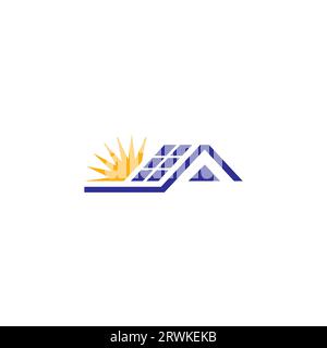 Solar Energy Logo Vector. Solar Home Logo Stock Vector