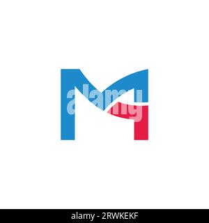 letter mq colorful curves arrow logo vector Stock Vector