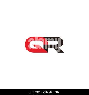 letter gr simple linked colorful logo vector Stock Vector