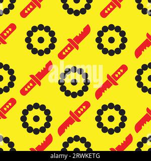 knife dart target seamless pattern background vector Stock Vector