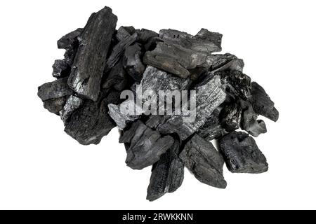 charcoal isolated on white background Stock Photo