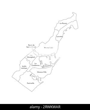 Monaco Map Silhouette Vector illustration Eps 10 Stock Vector Image ...