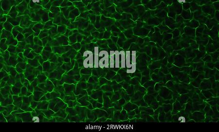 Abstract Waving Particle Technology Background Design. Abstract wave moving dots flow particles, hi-tech and big data background design for brochures, Stock Photo