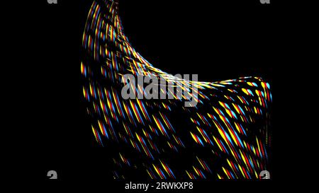 Streams of colorful digital data. Abstract connectivity or energy concept. 3D rendering. Stock Photo