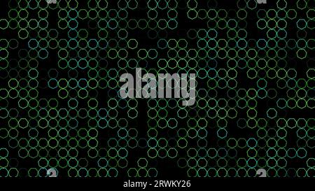 Colored flashing Hexagons on a black background. Abstract festive background for advertising, congratulations, text. Colorful creative flat dynamic sh Stock Photo