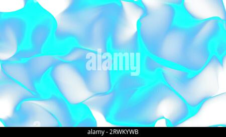 High tech field with glow particles form lines and surface waves. Digital wave background. Hi-tech information flow, blockchain, bigdata visualization Stock Photo
