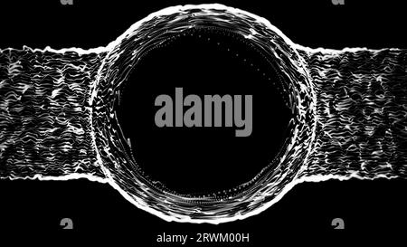 Abstract 3D Futuristic Glowing Plasma ball or globe. Abstract technology background concept. Hi-tech information flow, bigdata visualization. Business Stock Photo
