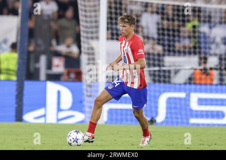 Rome, Italy. 19th Sep, 2023. Atletico Madrid's Spanish midfielder Marcos Llorente controls the ball during the UEFA Champions League match SS Lazio vs Atletico Madrid at Olimpico Stadium on September 19, 2023, in Rome. Credit: Independent Photo Agency/Alamy Live News Stock Photo