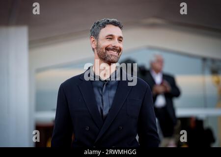 VENICE, ITALY - SEPTEMBER 07:  Raoul Bova attends a red carpet for the movie 'Lubo' at the 80th Venice International Film Festival on September 07, 20 Stock Photo