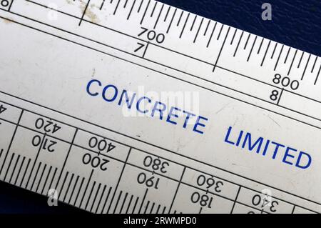 Scale ruler for builders, building draughtsmen and architects Stock ...