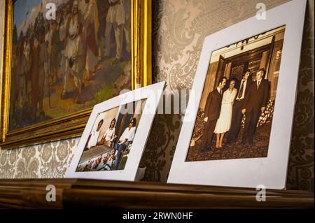 BUCHAREST, ROMANIA 2022: The Ceausescu Palace Spring Palace. house of Nicolae Ceausescu Stock Photo