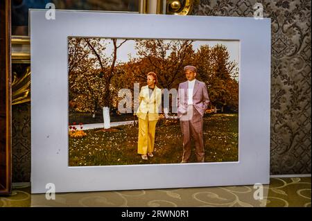 BUCHAREST, ROMANIA 2022: The Ceausescu Palace Spring Palace. house of Nicolae Ceausescu Stock Photo