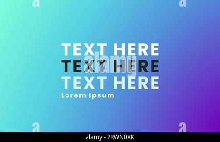 Abstract gradient linear background on bright blue shade colors. Simple smooth graphic design wallpaper template. suitable vector for digital, decor Stock Vector