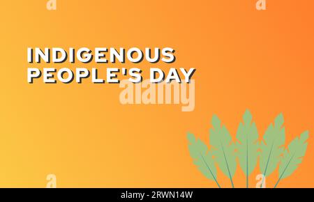 Indigenous peoples day celebration background template vector. Useable for greeting card, banner, digital, wallpaper Stock Vector