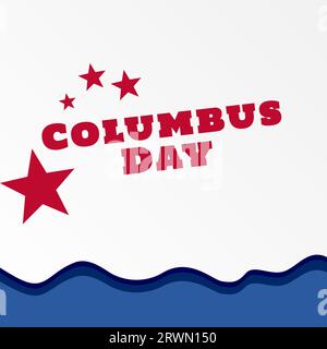 Columbus day celebration design template vector for greeting, banner, digital, decoration. USA holiday Stock Vector