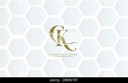 CK, KC Abstract  Letters  Logo  Monogram Stock Vector