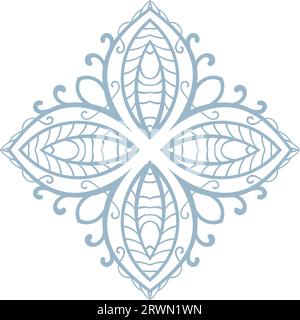 Ornament in rhombus shape, Isolated design element, Vector illustration Stock Vector
