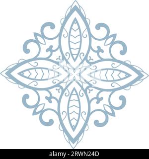 Ornament in rhombus shape, Isolated design element, Vector illustration Stock Vector