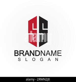 Initial Letters SS Logo Design Vector Template. Stock Vector