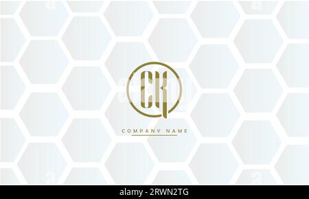 CK, KC Abstract  Letters  Logo  Monogram Stock Vector