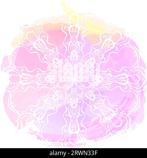Decorative mandala inspired ethnic art, Isolated design element Vector illustration Stock Vector