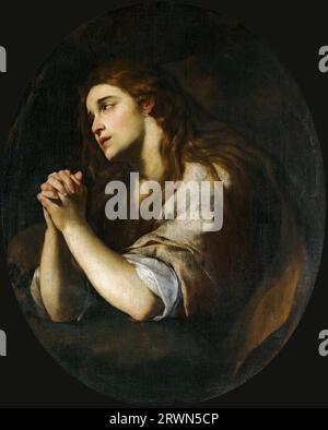 *Penitent Magdalene* by Andrea Vaccaro is a 17th-century Baroque ...