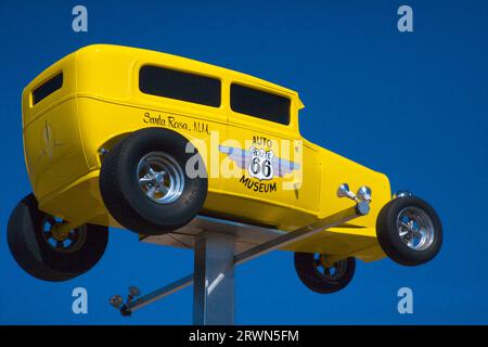 route 66 auto museum sign in tucumcari new mexico on route 66  usa Stock Photo