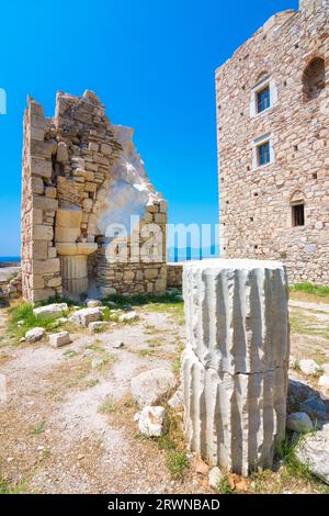 Picturesque Pythagorio town on Samos island, Greece. Stock Photo