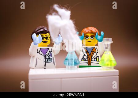 Explosion in the lab Stock Photo