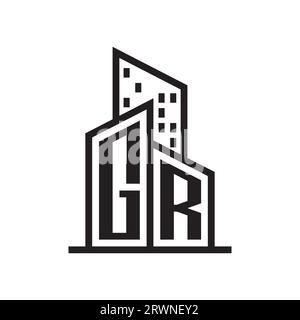 real estate logo with building style , real estate Logo Stock Vector Stock Vector