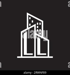 real estate logo with building style , real estate Logo Stock Vector Stock Vector