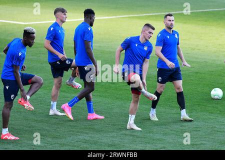 Pilsen, Czech Republic. 20th Sep, 2023. Viktoria Plzen players attend the training session prior to the soccer European Conference League match Viktoria Plzen vs FC Ballkani in Pilsen, Czech Republic, September 20, 2023. Credit: Miroslav Chaloupka/CTK Photo/Alamy Live News Stock Photo