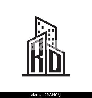 real estate logo with building style , real estate Logo Stock Vector Stock Vector