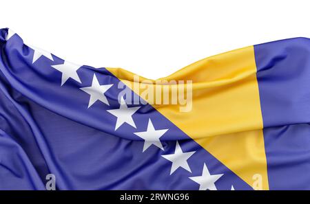 Stars with Bosnian flag, 3D rendering isolated on white background ...