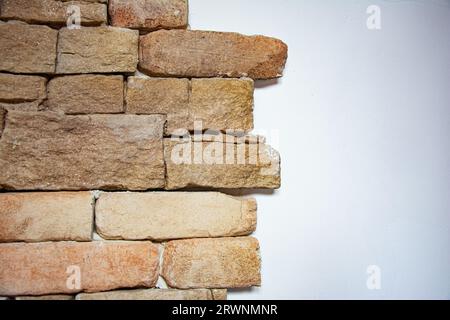 Old Brown Block   On White Isolated Background Stock Photo