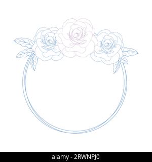 Floral Wreath Svg Rose Monogram Flower Svg Simple Frame 