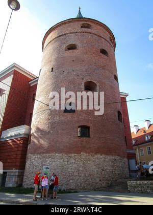 A view of The Powder Tower in Riga, Latvia on the  September 2023. Stock Photo