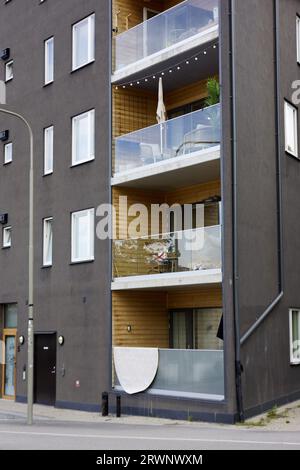 Modern apartments with exposed livingspace Stock Photo