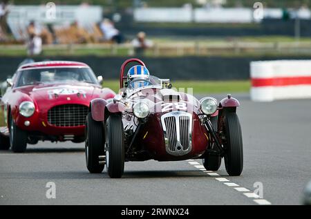 1952 Frazer Nash Le Mans Replica in The Freddie March Memorial Trophy race at The Goodwood Revival Meeting 8th Sept 2023 in Chichester, England. ©2023 Stock Photo