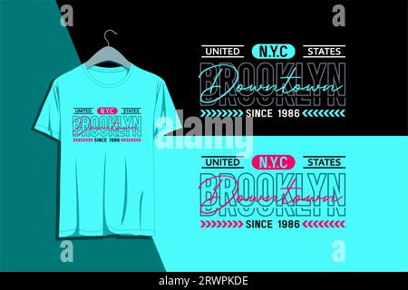 nyc,brooklyn, urban style, for t-shirt, posters, labels, etc. vector design Stock Vector