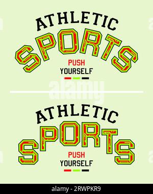 sports,athlentic, urban style, vintage college for t-shirt, posters, labels, etc. vector design Stock Vector