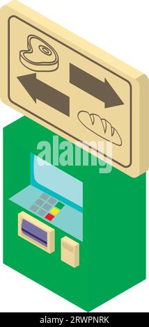 Cash terminal pointer icon digital green Stock Vector Image & Art - Alamy