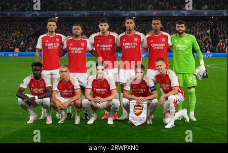 London, UK. 20th Sep, 2023. 20 Sep 2023 - Arsenal v PSV Eindhoven - Champions League - Emirates Stadium The Arsenal team photo for the Champions League match at The Emirates. Picture Credit: Mark Pain/Alamy Live News Stock Photo