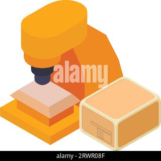 Metallurgical equipment icon isometric vector. Modern automatic forge equipment. Metallurgy, heavy industry, blacksmithing Stock Vector