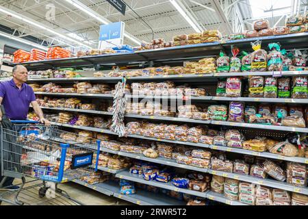 Miami Hialeah Gardens Florida,Walmart Supercenter inside interior indoors,discount department store,business stores businesses shops merchants markets Stock Photo