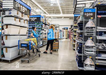 Miami Hialeah Gardens Florida,Walmart Supercenter inside interior indoors,discount department store,business stores businesses shops merchants markets Stock Photo