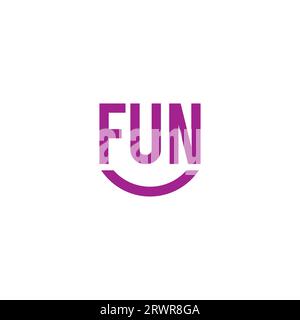 FUN Smile Logo Design. Happy Logo Stock Vector